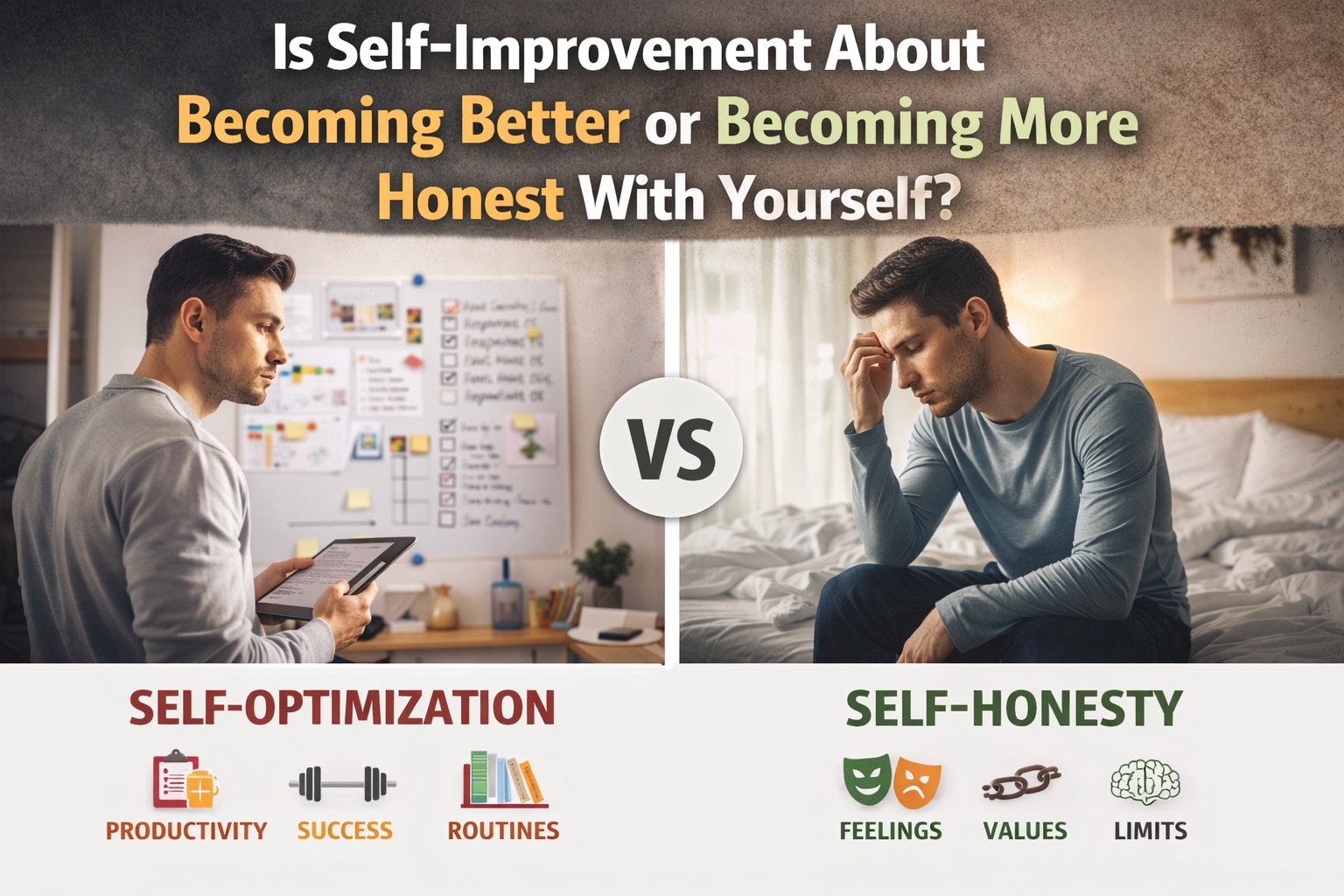 is self-improvement about becoming better—or becoming more honest with yourself?